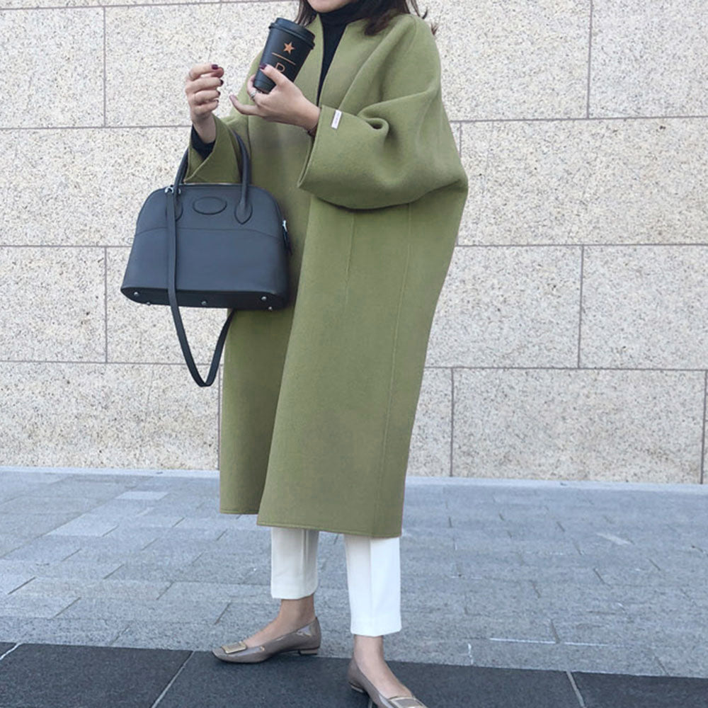 Best Gift-Winter Women's Elegant Fashion Solid Color Long Coat-4