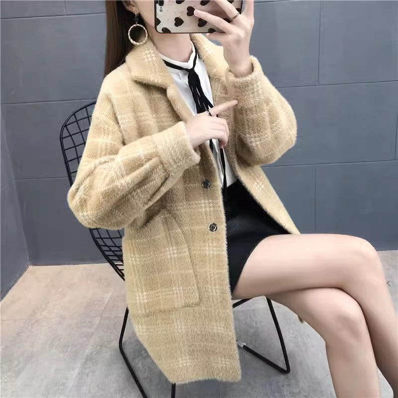 🌷Limited Time 56% OFF💞[Winter Gift] Faux Woolen Mid Length Coat-11