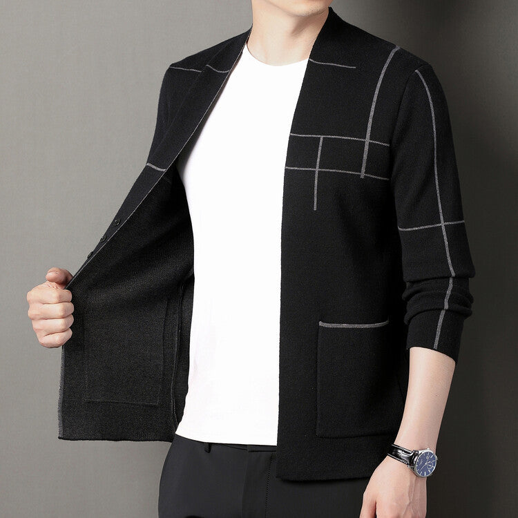Men's Soft Warm Knitted Sweaters Cardigan-3
