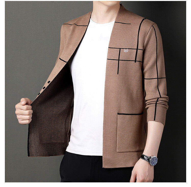 Men's Soft Warm Knitted Sweaters Cardigan-2