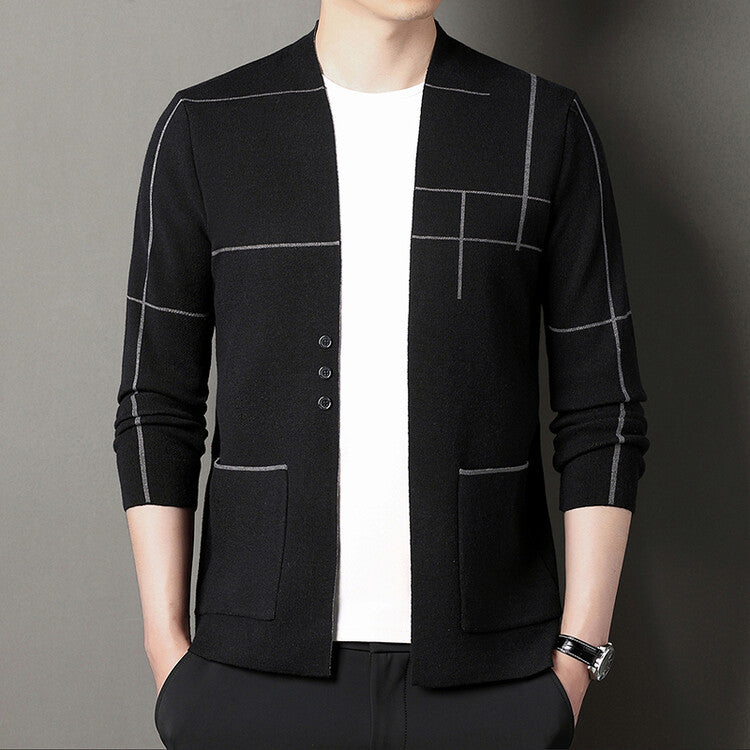 Men's Soft Warm Knitted Sweaters Cardigan-5