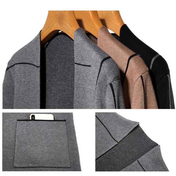 Men's Soft Warm Knitted Sweaters Cardigan-10