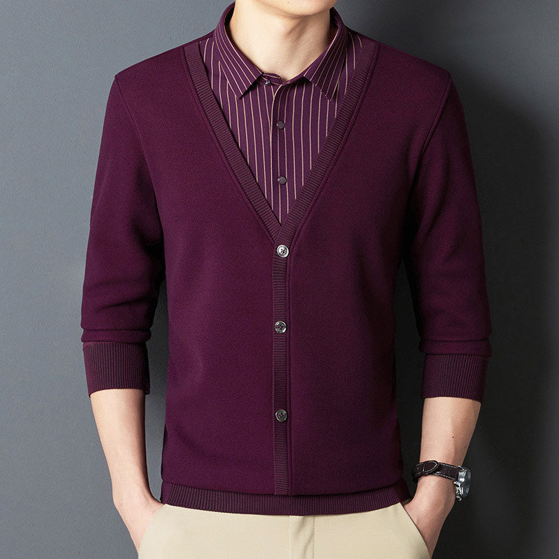 Men’s Business Casual Thermal Cardigan-5