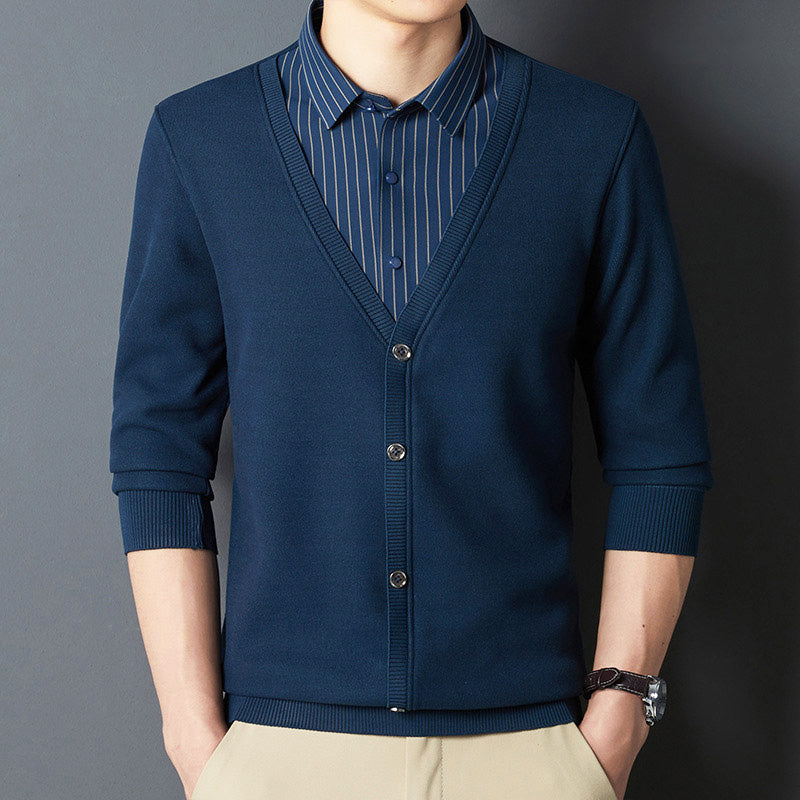 Men’s Business Casual Thermal Cardigan-3