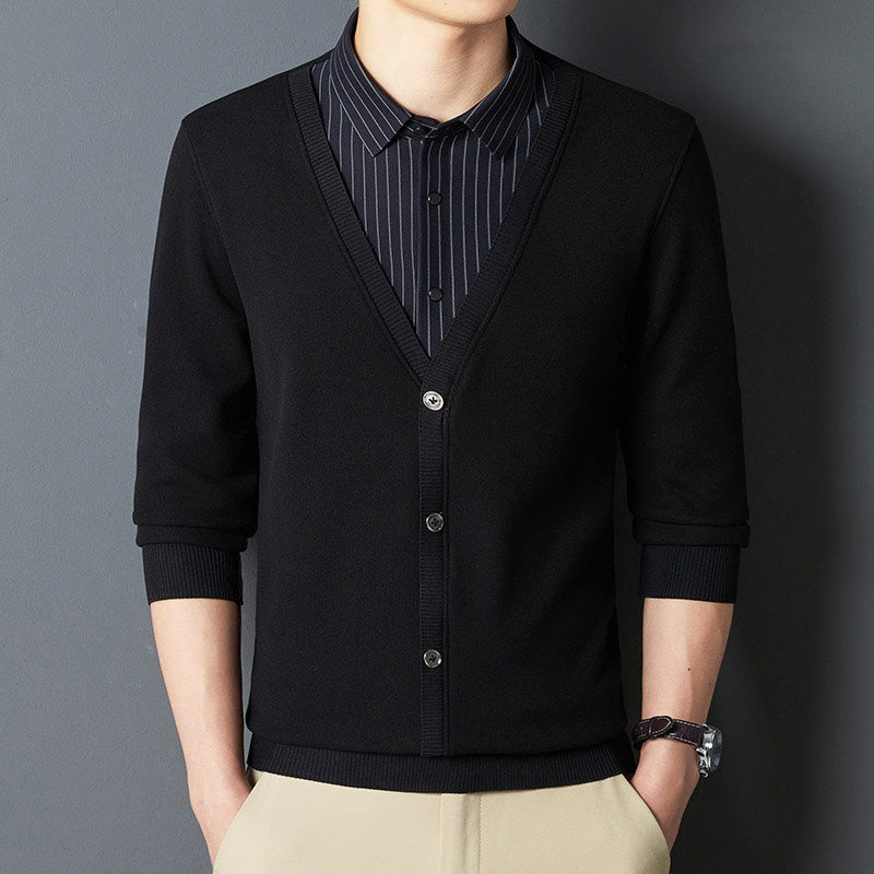 Men’s Business Casual Thermal Cardigan-2