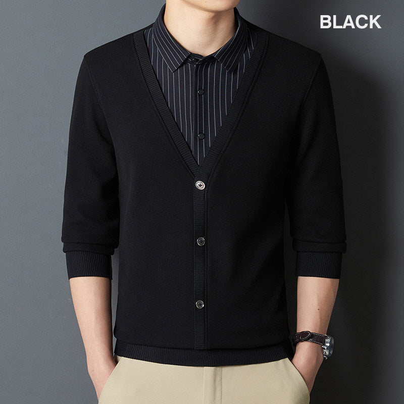 Men’s Business Casual Thermal Cardigan-8