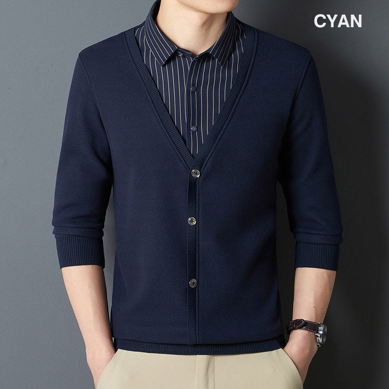 Men’s Business Casual Thermal Cardigan-9