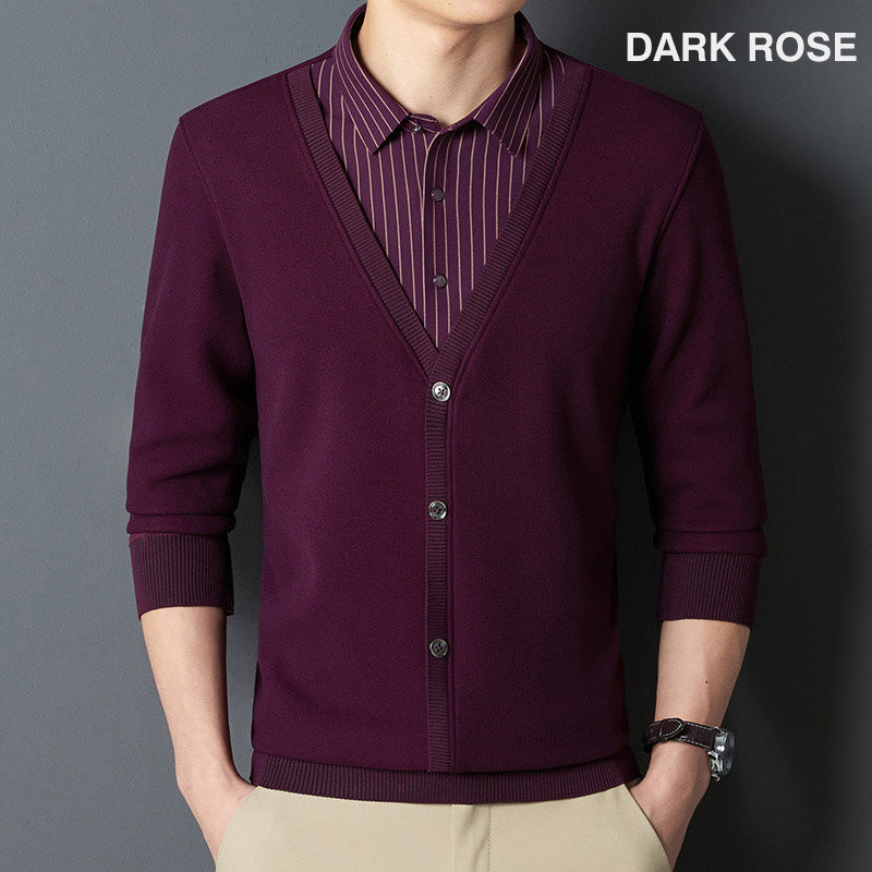 Men’s Business Casual Thermal Cardigan-10