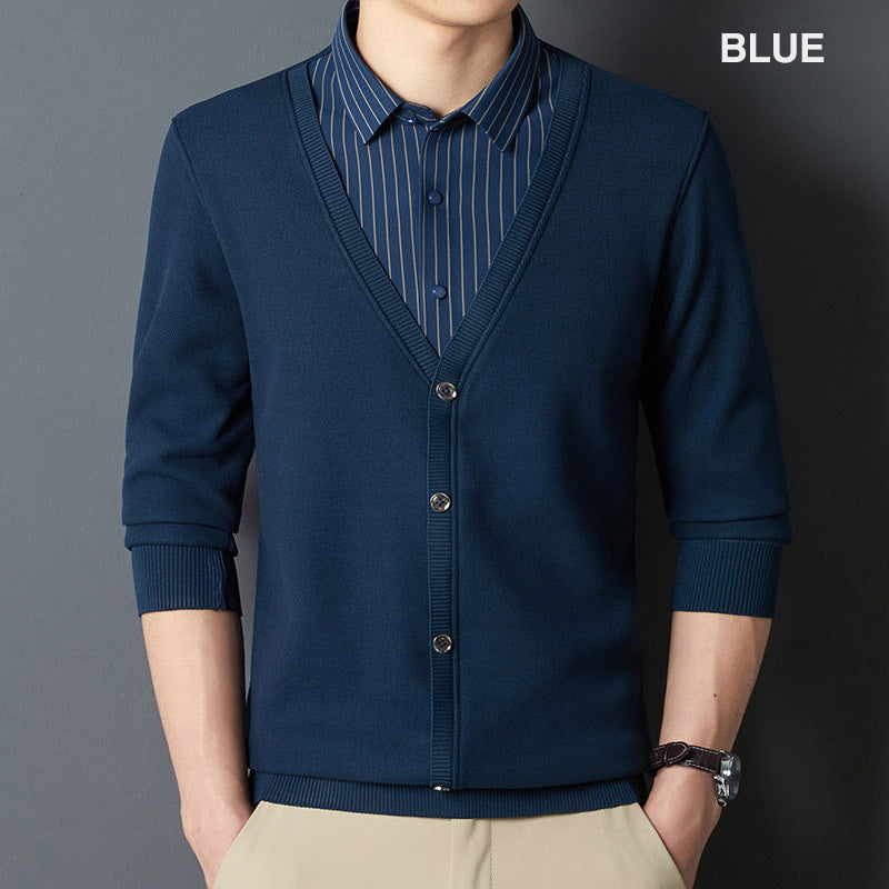 Men’s Business Casual Thermal Cardigan-12