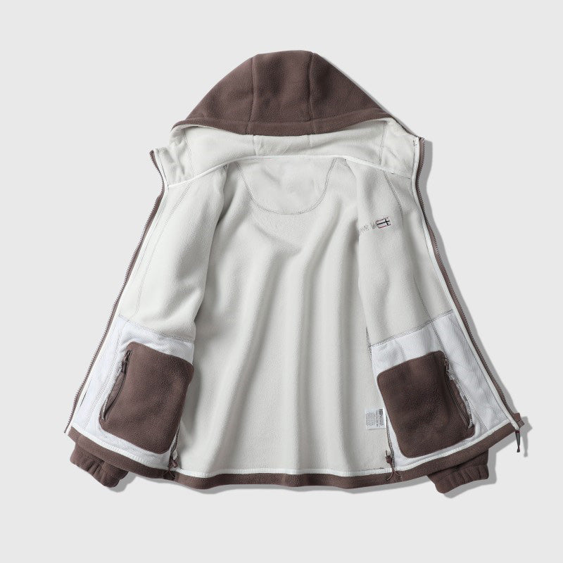 🎅🎄Christmas Early Sale 35% OFF🎄Men's Double-Faced Faux Fleece Warm Hooded Jacket-5