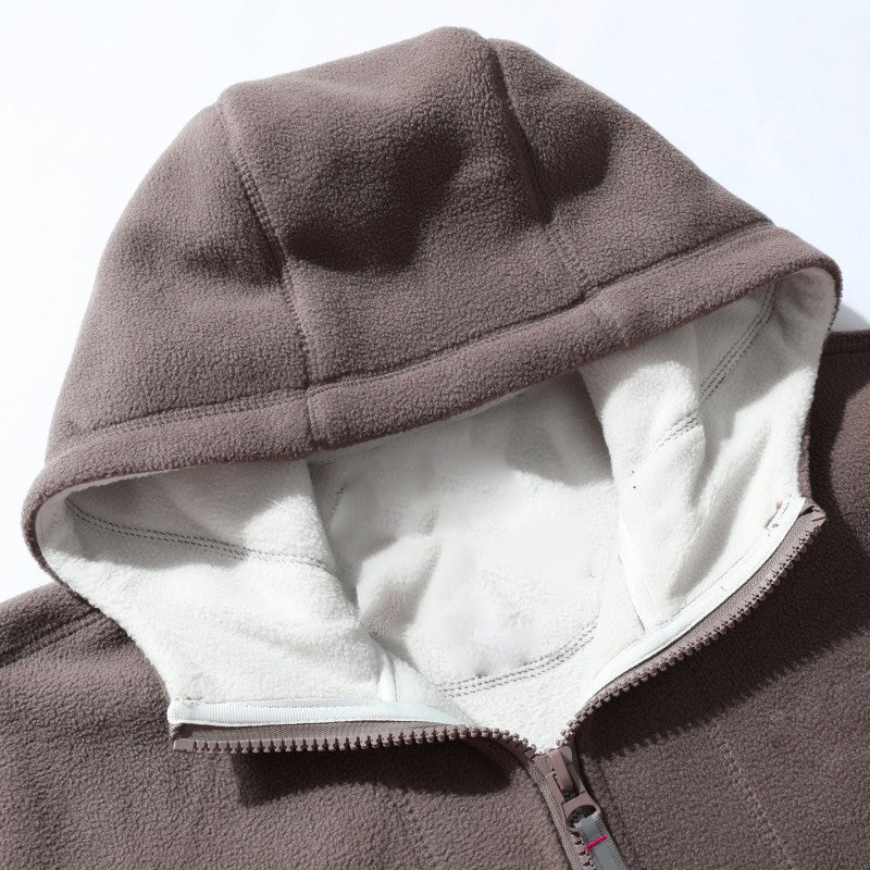 🎅🎄Christmas Early Sale 35% OFF🎄Men's Double-Faced Faux Fleece Warm Hooded Jacket-6