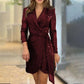 🔥Best Gift for Her🎁Fashion Sexy Sequined Solid Color Waisted Dress for Lady-3