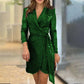 🔥Best Gift for Her🎁Fashion Sexy Sequined Solid Color Waisted Dress for Lady-2