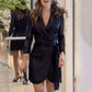 🔥Best Gift for Her🎁Fashion Sexy Sequined Solid Color Waisted Dress for Lady-7