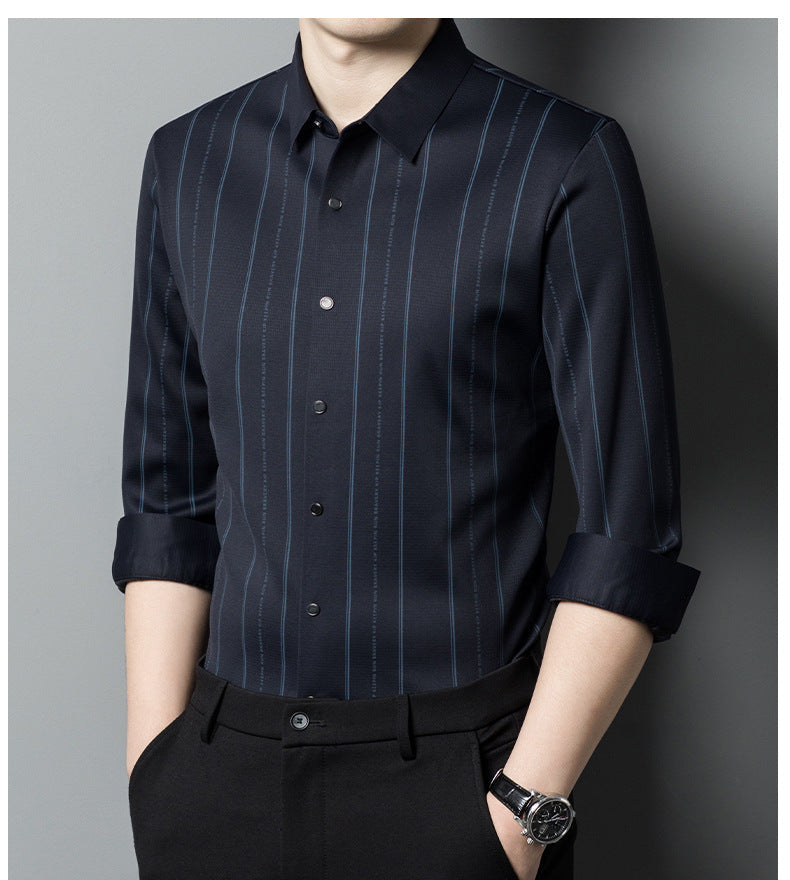 🔥Men's Winter Padded Stretch Wrinkle-Free  Shirt（40% OFF）-5