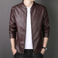 🔥Clearance Sale🔥Men's Stand Collar Faux Leather Jacket-5