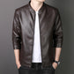 🔥Clearance Sale🔥Men's Stand Collar Faux Leather Jacket-4
