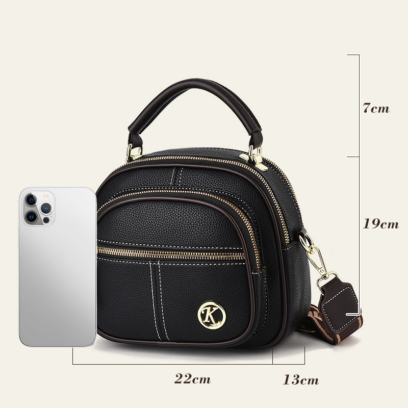 👜 New Arrival-✨Classic Multifunctional Compartments Adjustable Wide Shoulder Strap PU Leather Crossbody Bag-9