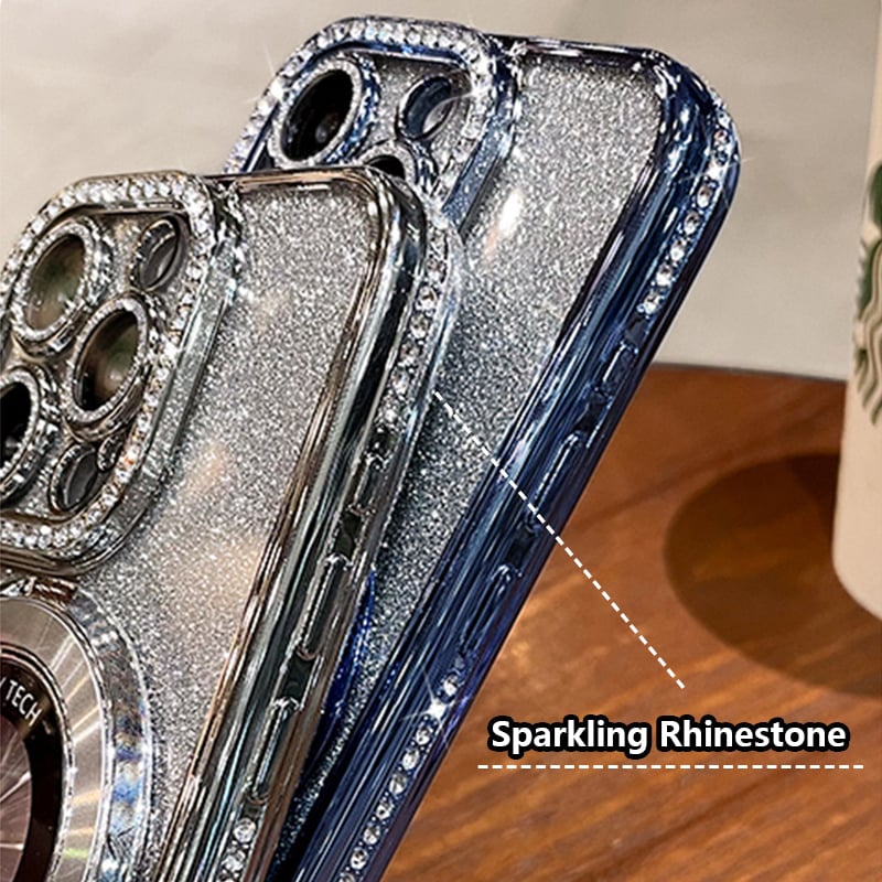 ✨Sparkle Rhinestones Magnetic iPhone Case with Invisible Stand-1
