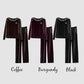 [Best Gift for Her] Women's Soft Casual Long Sleeve & Pants Suit-6
