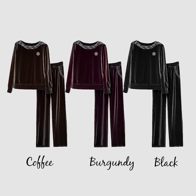 [Best Gift for Her] Women's Soft Casual Long Sleeve & Pants Suit-6