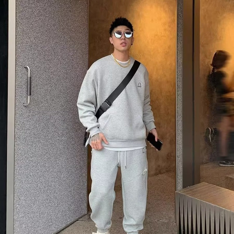 🔥𝑬𝒂𝒓𝒍𝒚 𝑩𝒍𝒂𝒄𝒌 𝑭𝒓𝒊𝒅𝒂𝒚 𝑺𝒂𝒍𝒆🔥Men's Fashion Casual Crew Neck Sweatshirt Set-4