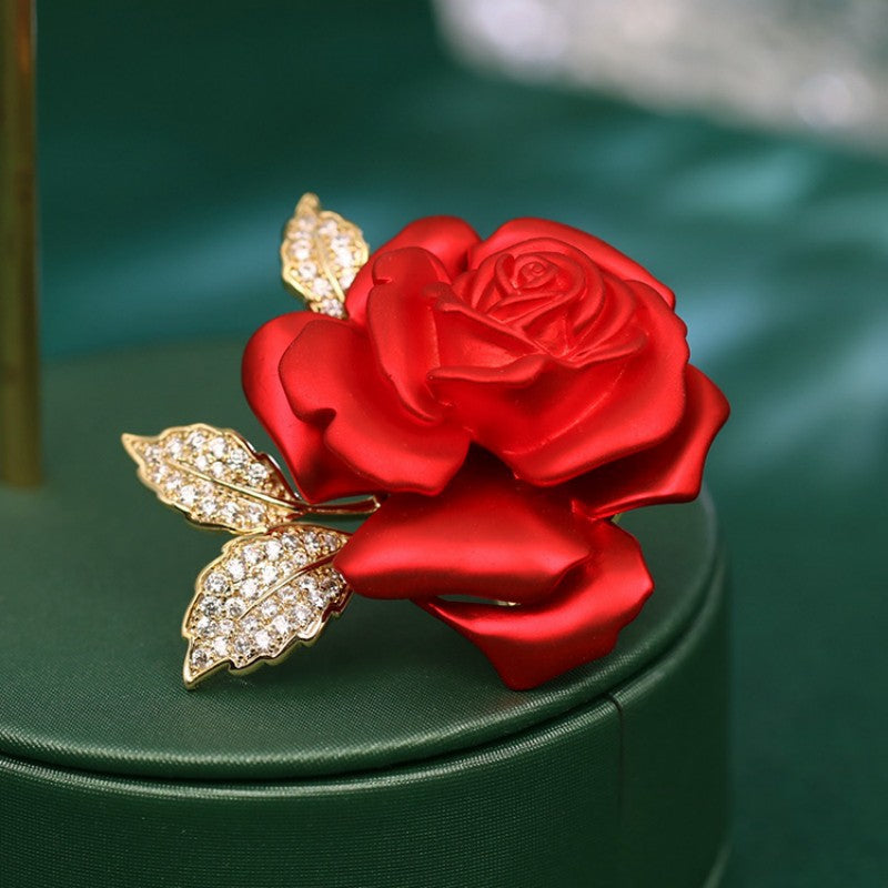 🎄【Christmas Carnival】🎁✨High-Quality Enameled Rose Brooch-3