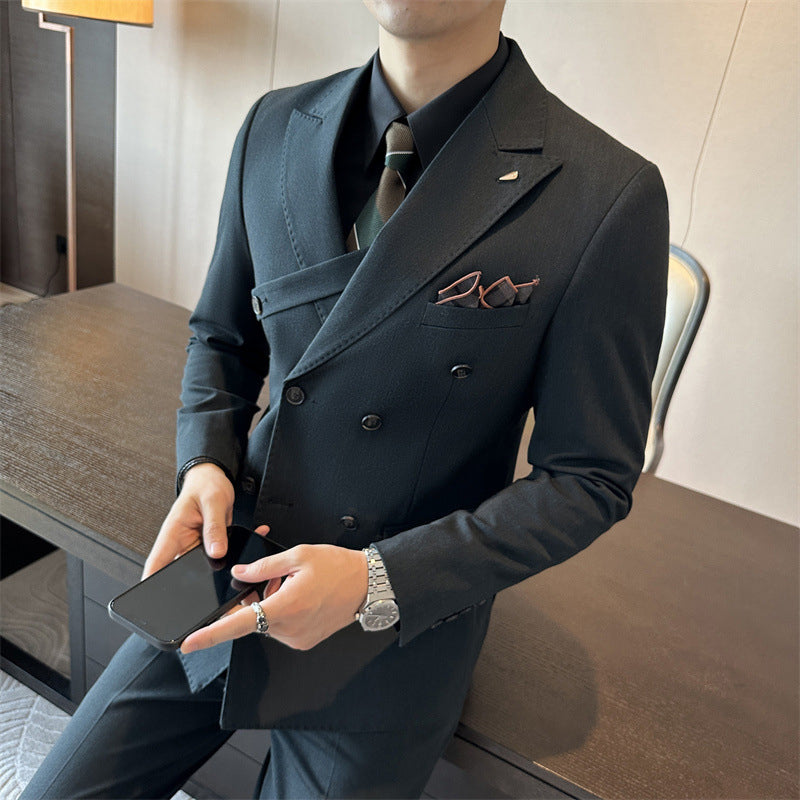 🎁Men’s Slim Fit Formal Suit-Elegant and slim fit - showcase men's confident charm!🎁-4