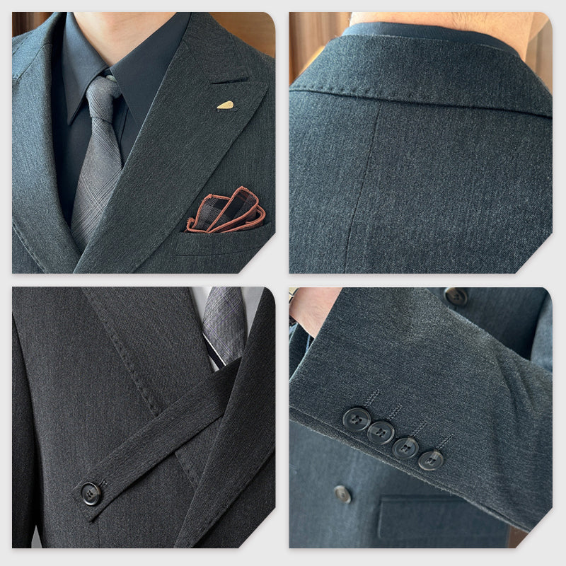 🎁Men’s Slim Fit Formal Suit-Elegant and slim fit - showcase men's confident charm!🎁-9