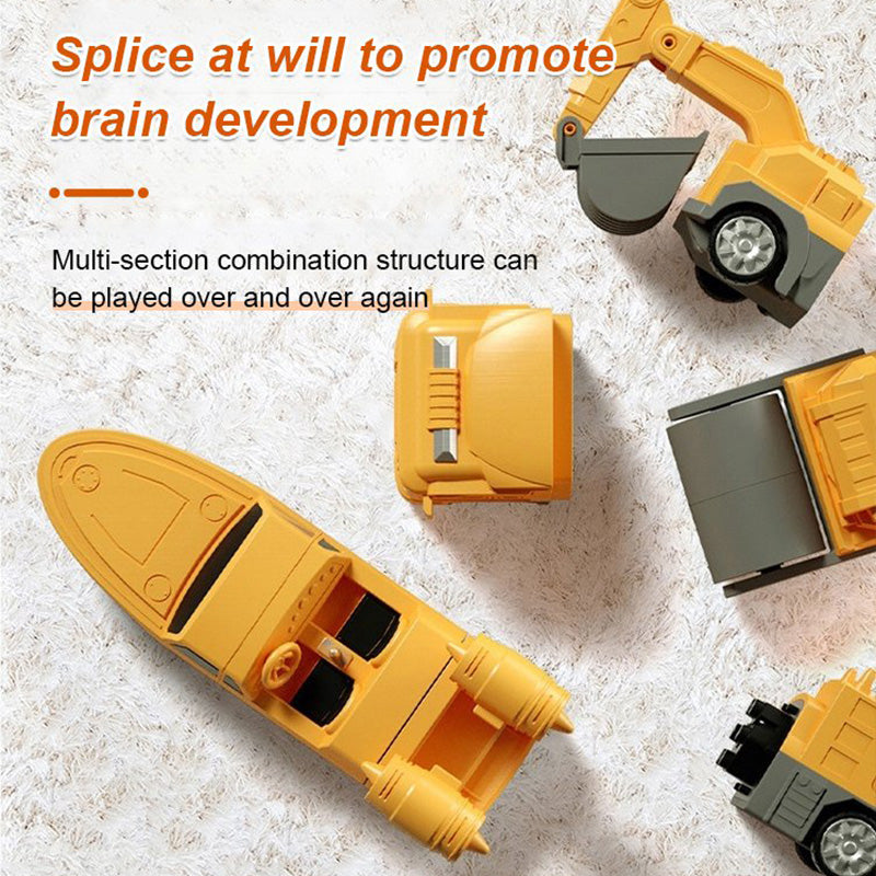 🎁Hot Sale⏳Magnetic Transform Engineering Car Assembled Toys-5