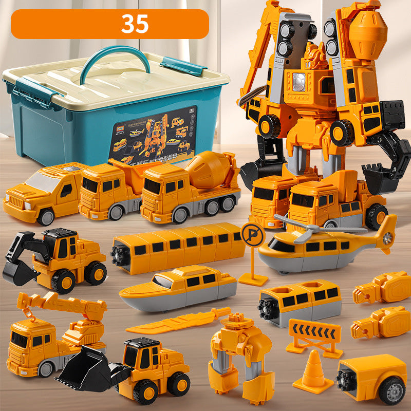 🎁Hot Sale⏳Magnetic Transform Engineering Car Assembled Toys-10