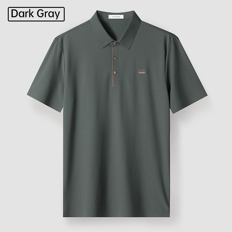 🎁 New Product Launch With High Quality⚡Men's Summer Cool Lapel T-Shirt👕-9