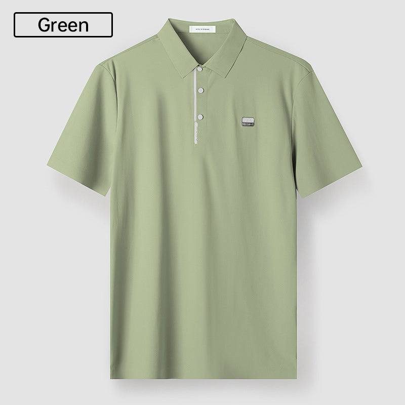 🎁 New Product Launch With High Quality⚡Men's Summer Cool Lapel T-Shirt👕-11