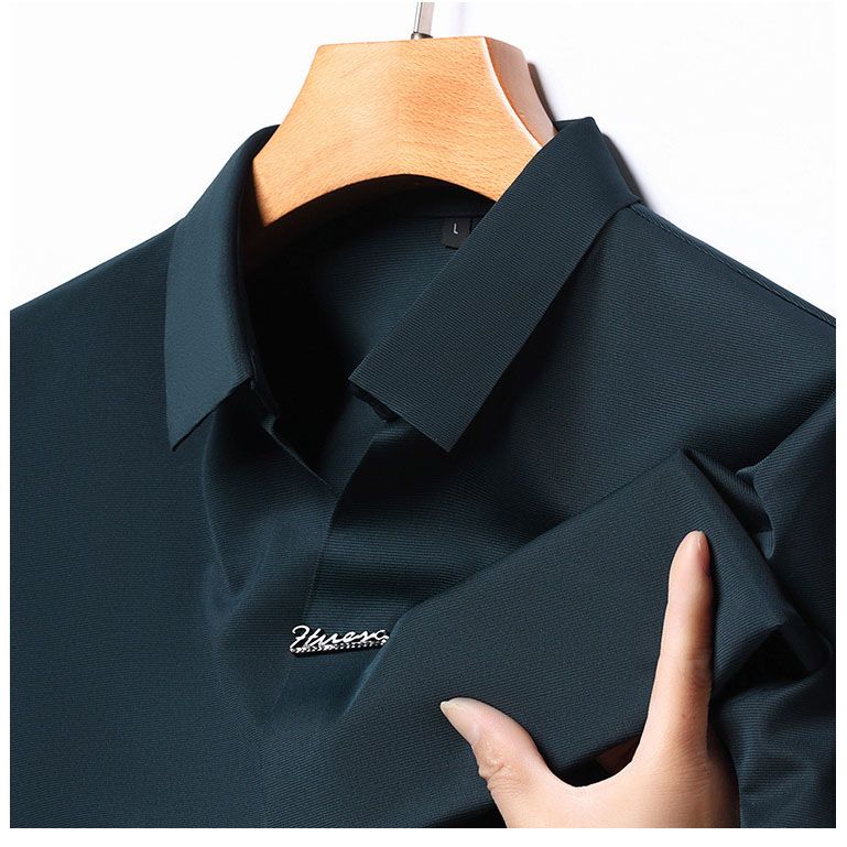 🔥Men’s Casual Lapel Breathable Wrinkle-free T-shirt-5