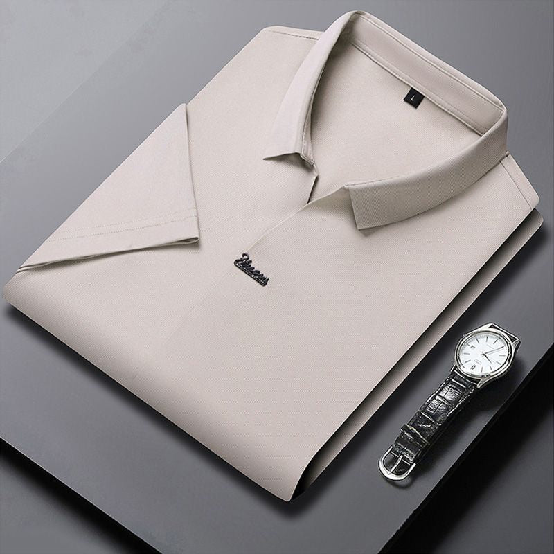 🔥Men’s Casual Lapel Breathable Wrinkle-free T-shirt-16