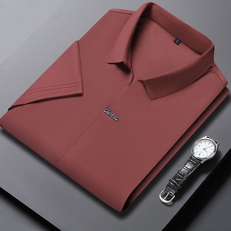🔥Men’s Casual Lapel Breathable Wrinkle-free T-shirt-20