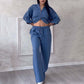 ⏳Limited Sale 50% OFF🌸Women's 2 Piece Outfits Button Down Shirt & Pants-2