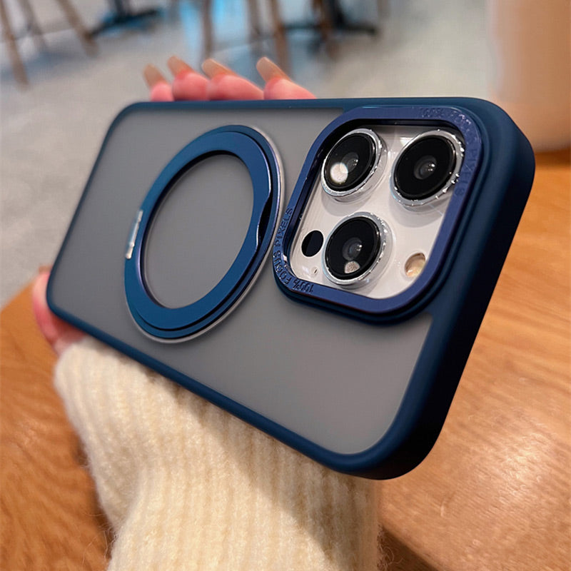hone Case with Magnetic Ring Stand for iPhone Series-4
