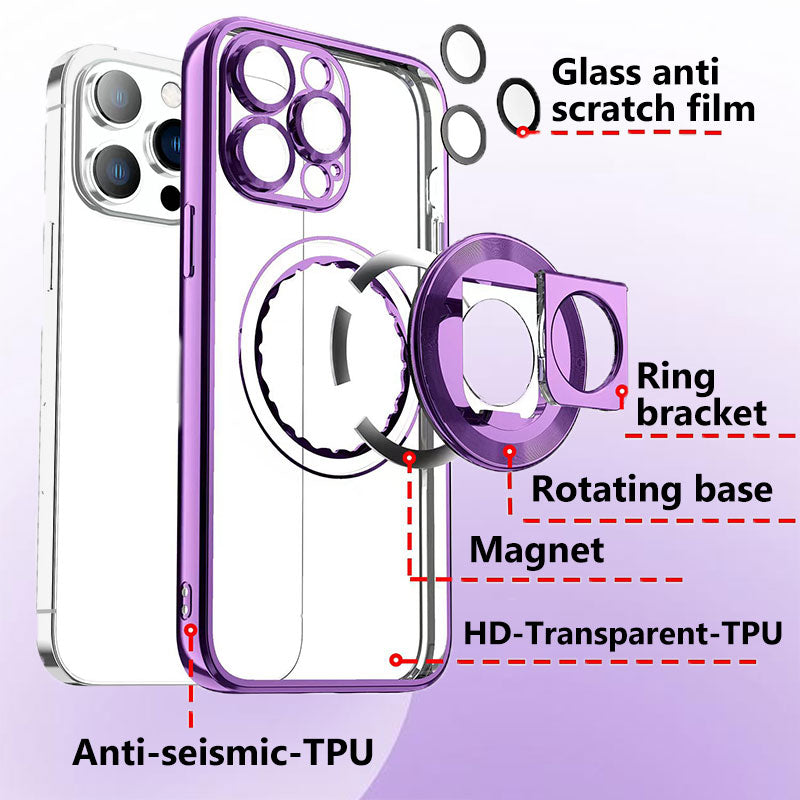 Magnetic Shockproof Phone Case with Rotatable Stand-6