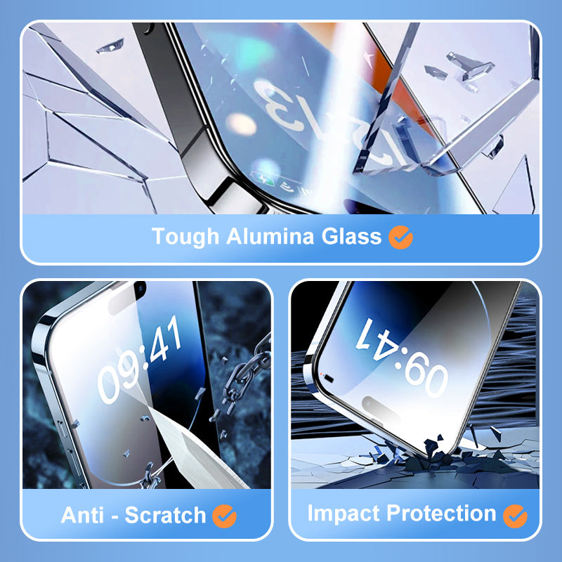 💥Limited time 50% off🔥 iPhone Tempered Anti-Peeking Screen Protector - No Bubbles No Dust-3