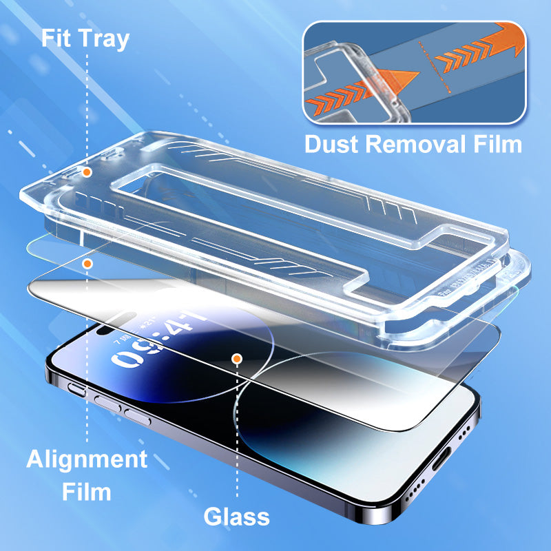 💥Limited time 50% off🔥 iPhone Tempered Anti-Peeking Screen Protector - No Bubbles No Dust-4