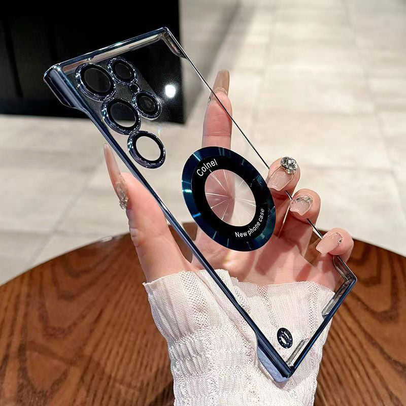 Ultra-Thin Transparent Phone Case with Magnetic Ring for Samsung-8