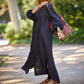 🔥2024 HOT SALE🔥🌸Women’s Minimalist Cotton Linen V-neck Long Dress-6