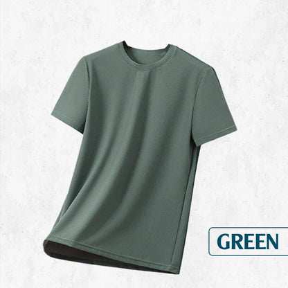 Breathable Ice Silk Waffle Weave T-shirt