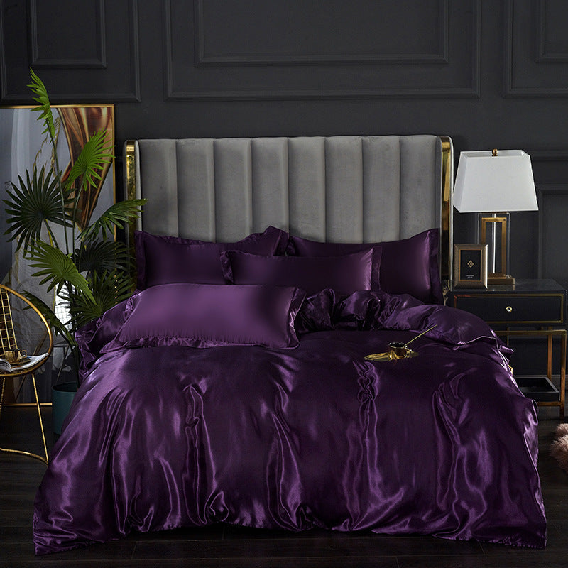✅Free Shipping✈️Luxury Pure Mulberry Silk Bedding Four Piece Set-5