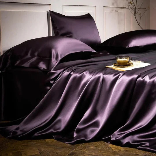 ✅Free Shipping✈️Luxury Pure Mulberry Silk Bedding Four Piece Set-9