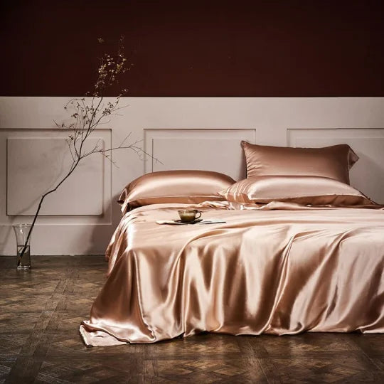 ✅Free Shipping✈️Luxury Pure Mulberry Silk Bedding Four Piece Set-13