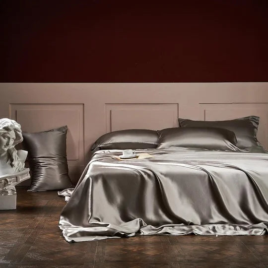 ✅Free Shipping✈️Luxury Pure Mulberry Silk Bedding Four Piece Set-10