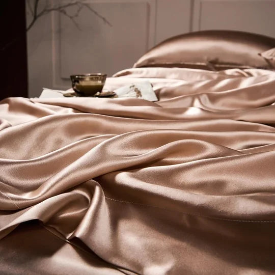 ✅Free Shipping✈️Luxury Pure Mulberry Silk Bedding Four Piece Set-12