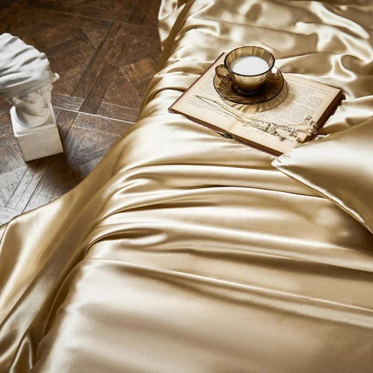 ✅Free Shipping✈️Luxury Pure Mulberry Silk Bedding Four Piece Set-14